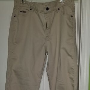 Lee Relaxed Straight Leg Khaki Denim Pants